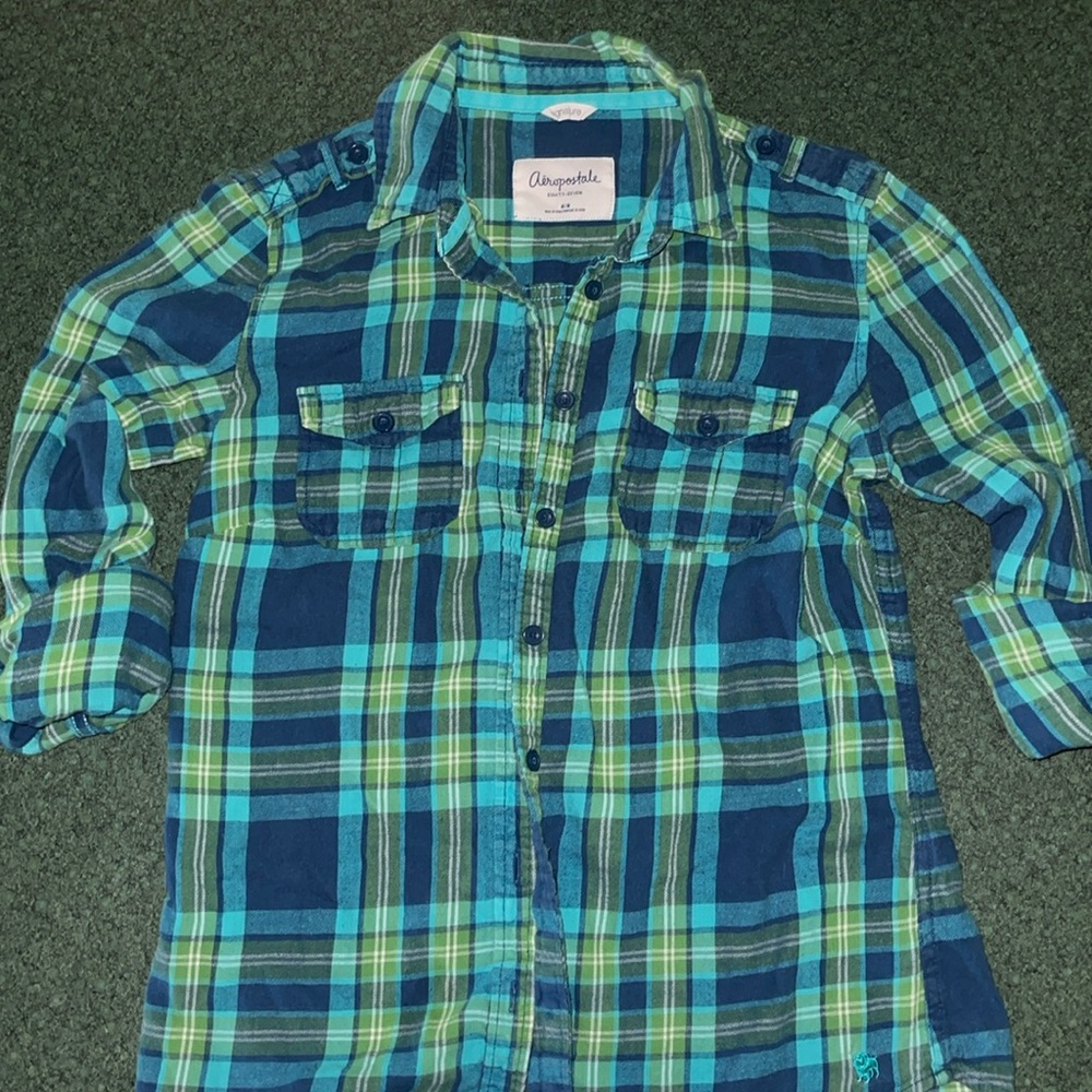 Aeropostale Signature Flannel Shirt Size M